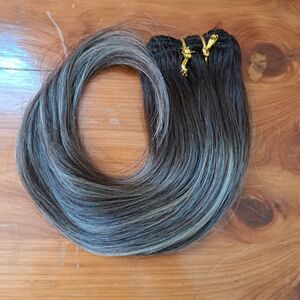 LAAVOO 100% Real Human Hair Extensions 12" Balayage
